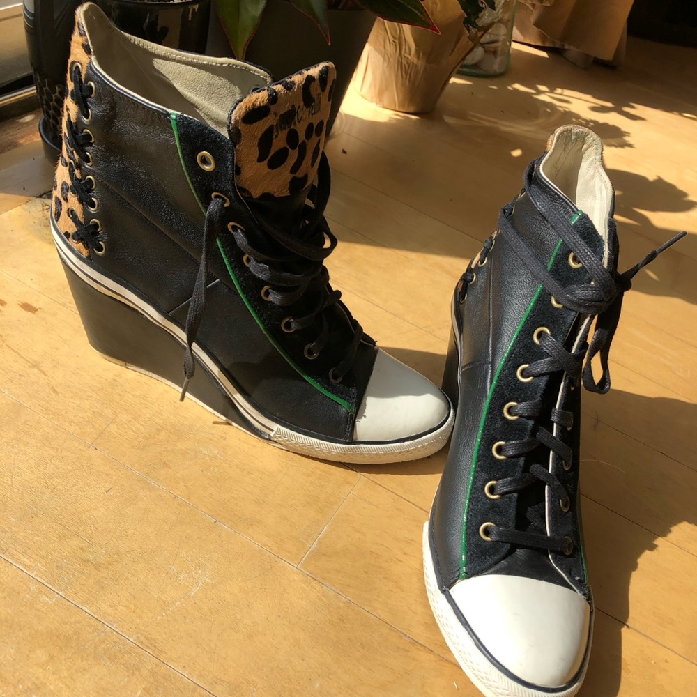 JustCavalli Wedge Cheetah sneakers size EU41/US 10.5 Free Shipping - Picture 12 of 13